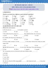 Đề thi giữa kì 1 Tiếng Anh 11 English Discovery - Đề số 1